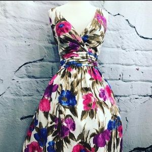 Eliza J Fit & Flare Floral Dress w/ Pockets